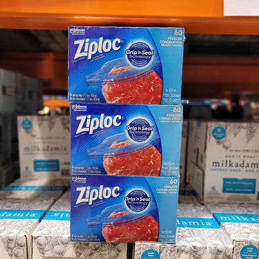 Image of Medium Freezer Bags, 60ct, 3pk - 1 x 963 Grams